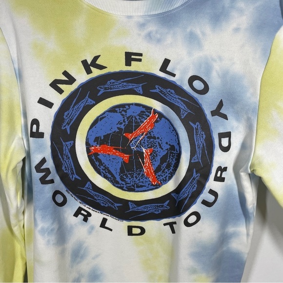 NEW Junk Food Pink Floyd Tie Dye World Tour First In Space Graphic Sweatshirt S - Picture 3 of 7
